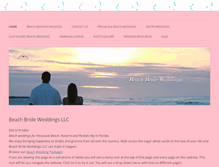 Tablet Screenshot of beachbrideweddings.com
